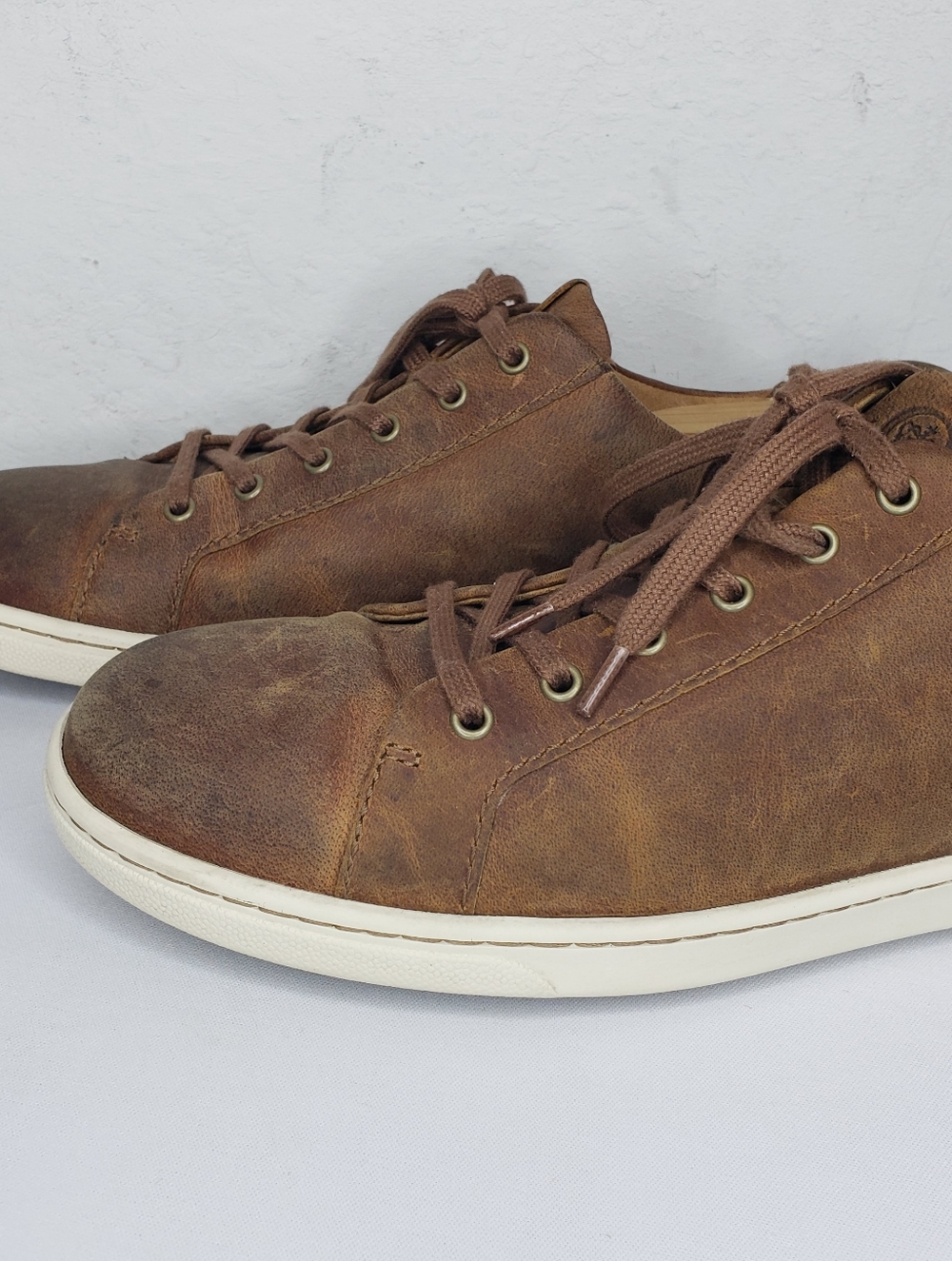 Born Brown Leather Low-Top Comfort Sneakers Casual - Picture 8 of 13